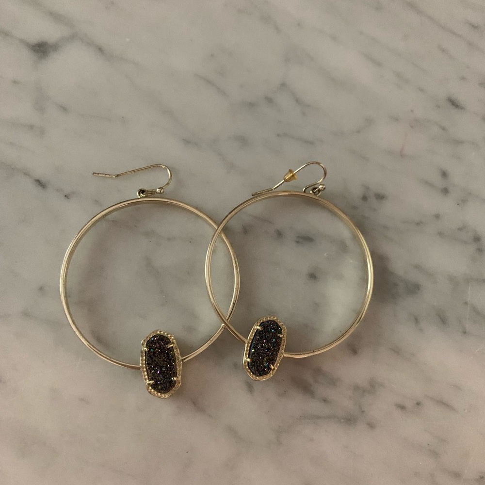 Kendra Scott Druzy hoop earrings